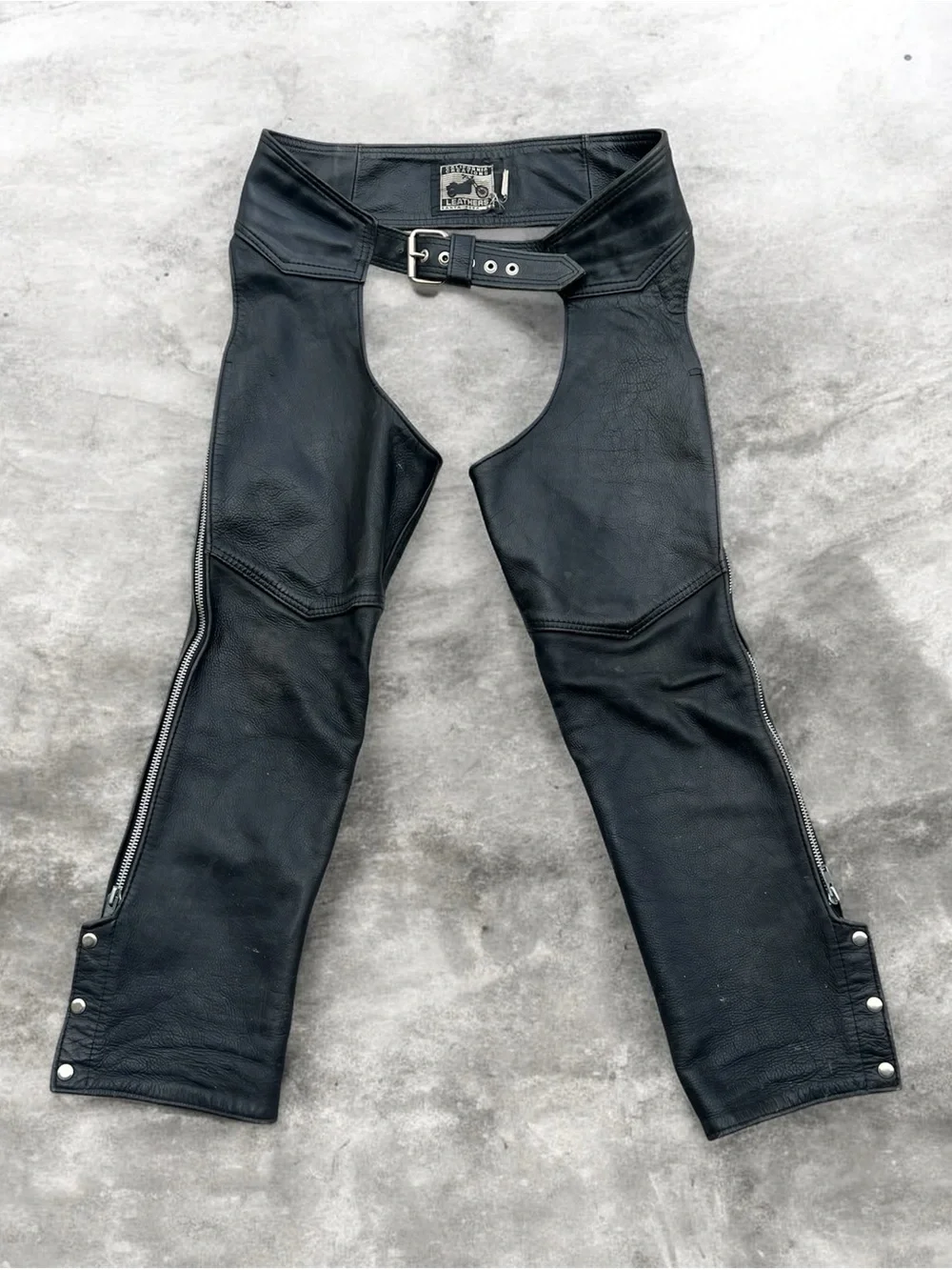 Vintage California Creations Leathers Men’s Leather Chaps- XL-Preowned
